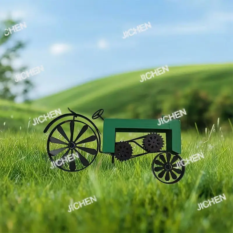 

Металлический кованый железный открытый сад, двор, вращающийся трактор, ветряная мельница, орнамент