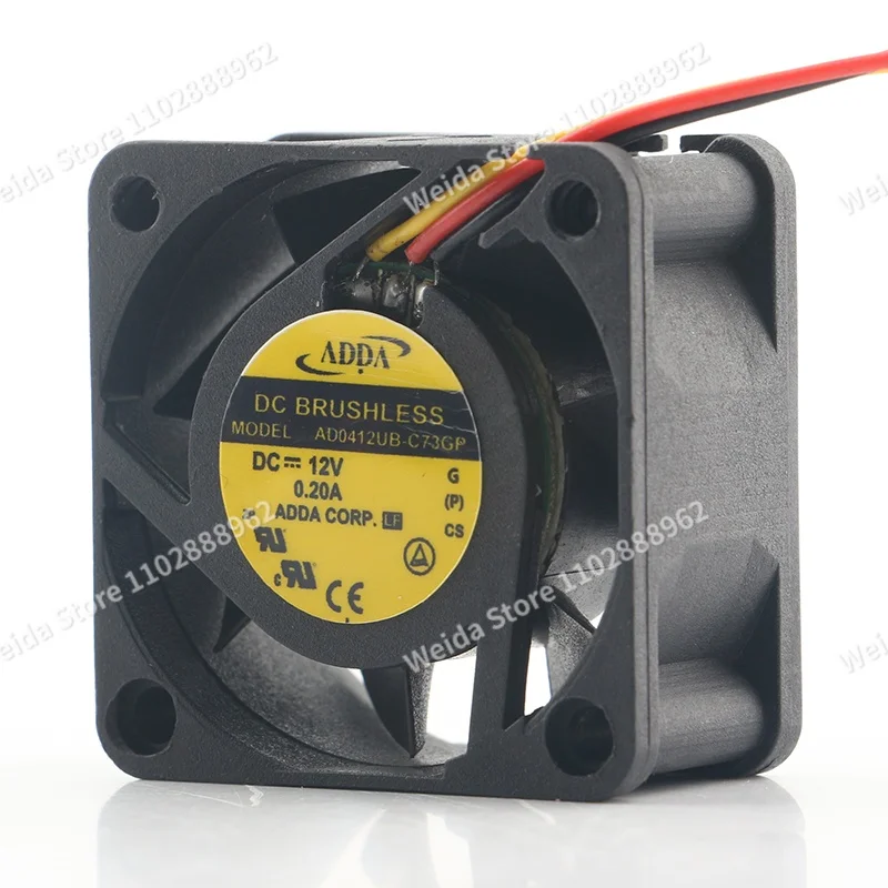 AD0412UB-C73GP - Original ADDA 12V 0.2A 4020 three-wire speed measuring fan with heat dissipation function