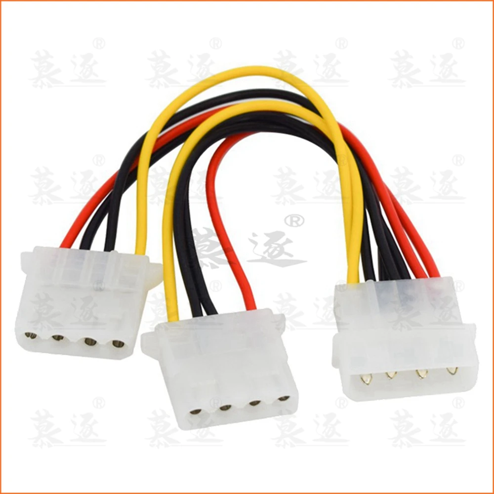 

8 inches 18AWG Computer Power Supply IDE 4-pin Molex LP4 Male to 2 x Female Splitter Power Cable Cord,Hard Drive Disk HDD DVD CD