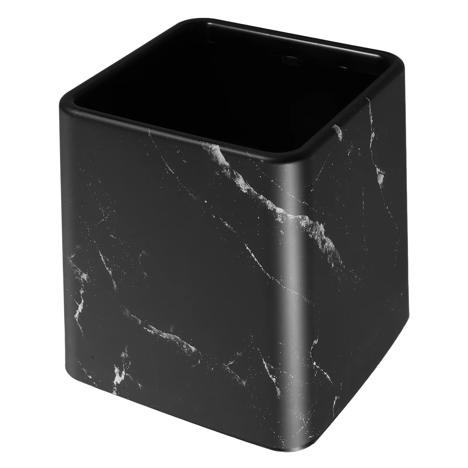 

Stylish Marble Desktop Trash Can Small Waste Basket for Bedroom Bathroom Kitchen Living Room Versatile Use Elegant