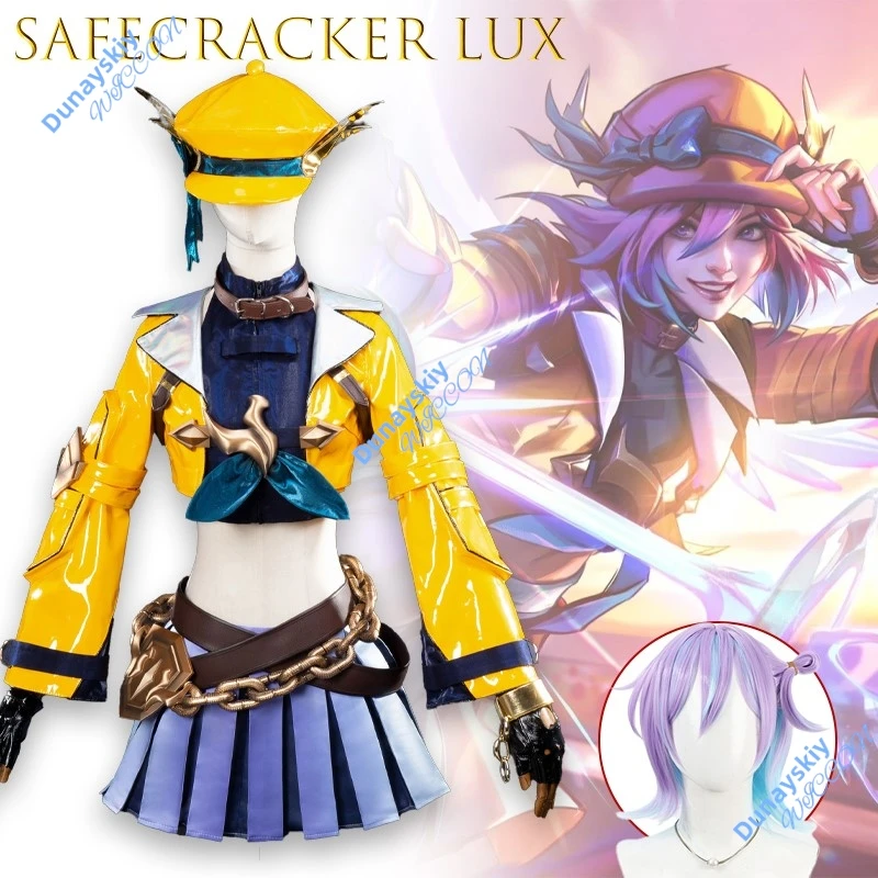 

Women Soul Luxanna Cosplay Costume Game Jacket Skirt Anime Halloween Christmas Sexy Jirai Kei Outfit