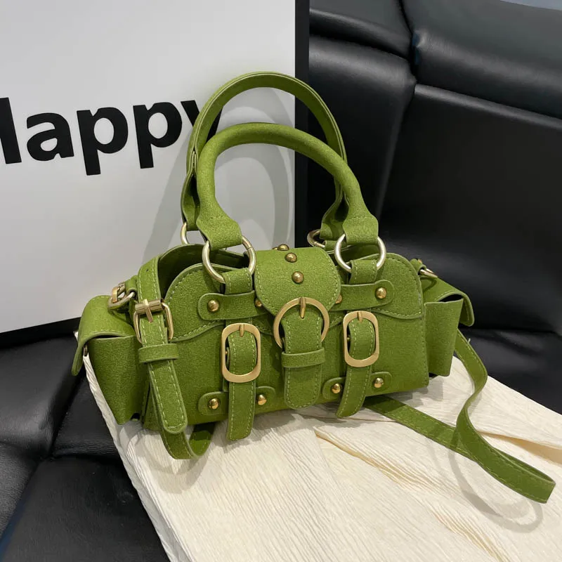 

2025 Winter New Solid Faux Suede Square Shoulder & Crossbody Bags Stylish Design Retro Popularity Versatile Handbags for Women