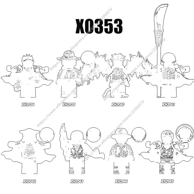 Modelos de TV de películas de dibujos animados, figuras de acción X0353, XH2038, XH2039, XH2040, XH2041, XH2042, XH2043, XH2044, XH2045