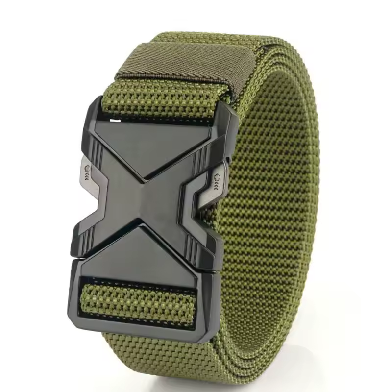 Red Ears Plastic buckle tactical belt men's multifunctional military fan canvas belt outdoor faux nylon training waist belt - Image 13