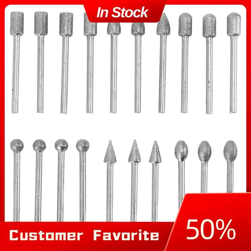 

Лидер продаж, 20 шт., набор для резьбы по камню, набор шлифовальных бит, универсальное использование для резьбы по дереву, нефрита, мрамора, наждачного материала