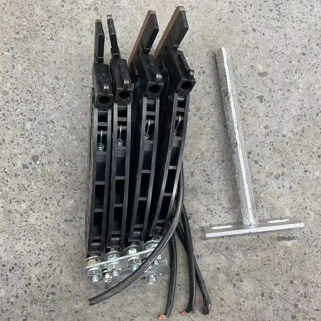 آمنة سلسة الكهربائية بسبار الكربون فرشاة عزل موصل النحاس رافعة بسبار السلطة السكك الحديدية جامع