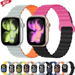 Sports Silicone Magnetic Strap for Apple Watch Ultra 3 2 1 49mm 11 10 46mm 42mm IWatch 9 8 7 6 5 4 SE3 45mm 44mm 41mm 40mm Band