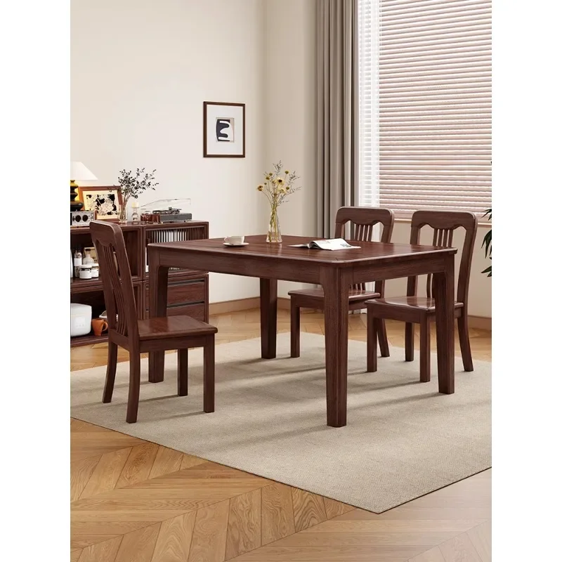 Modern Dining Table Rectangular Restaurant Chinese Log