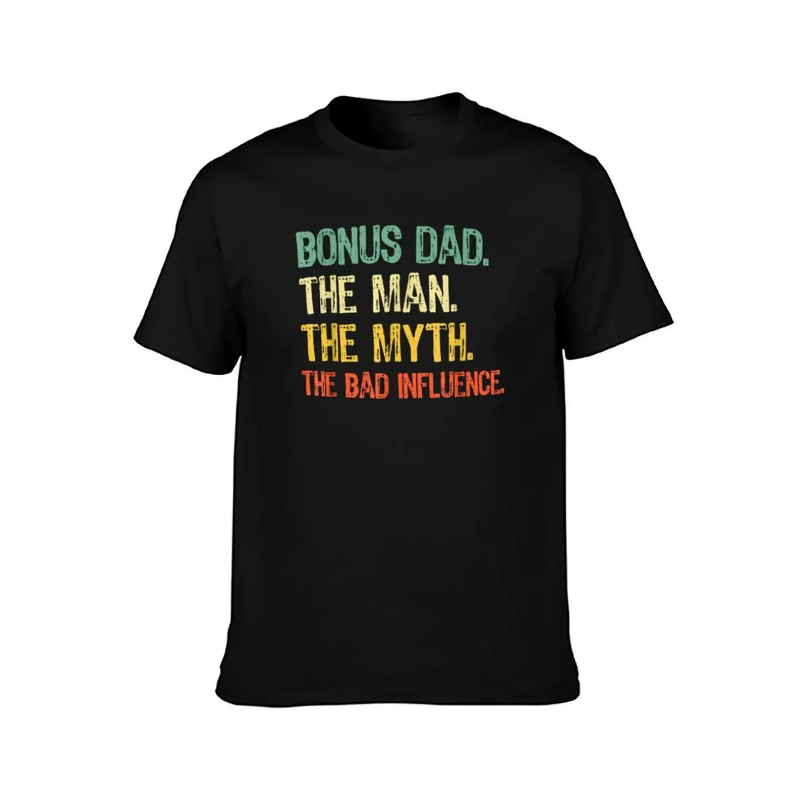 Bonus Dad The Man Myth The Bad Influence Retro Gift T-Shirt Summer Casual Cotton Tee Oversized Streetwear Tops 100% Cotton