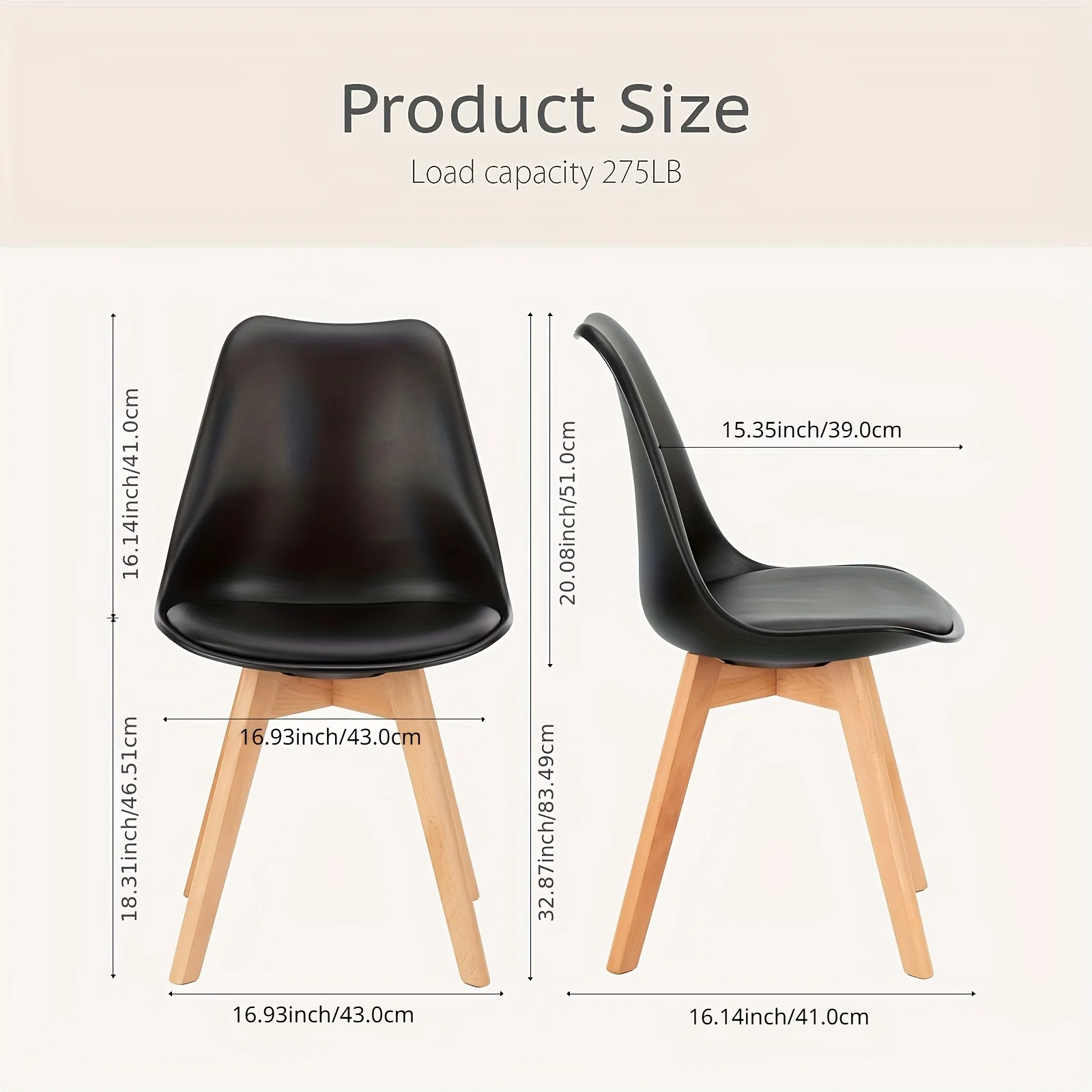 Modern Dining Chair Home Chair Minimalist Nordic Backrest Chair Dinning Table Chair Accent Chair for Living Room image 4