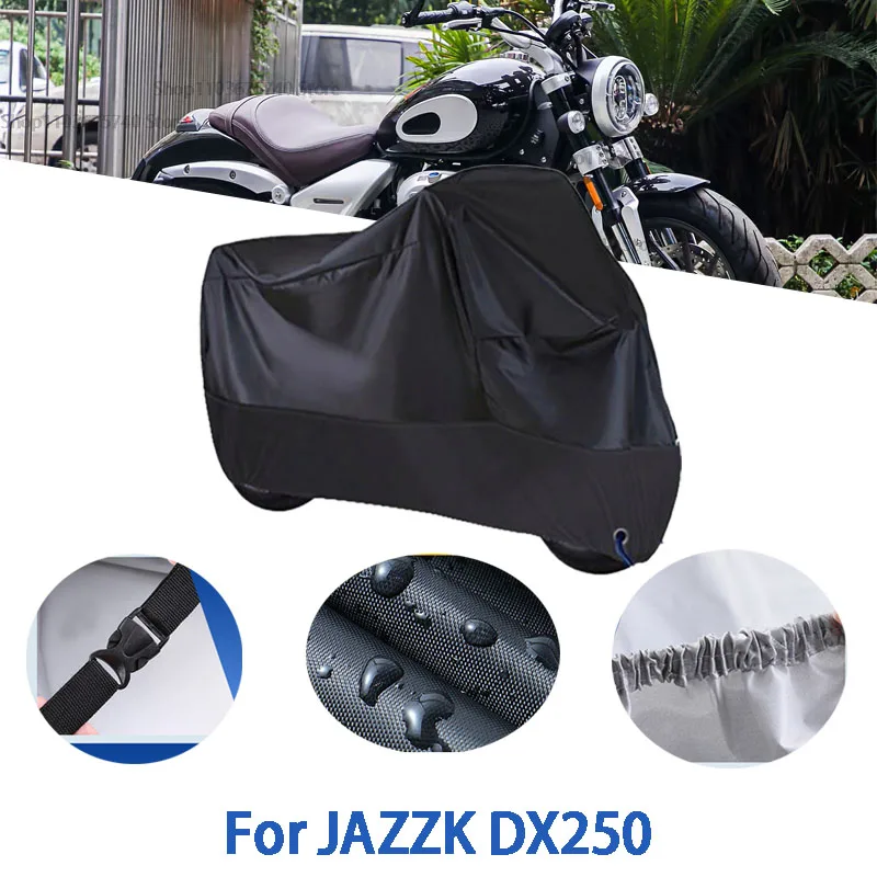 

Motorcycle Full Covers For JAZZK DX250 Car Outdoors Sun Protection Dust No Ear Thickened Oxford Clothcover Accessories