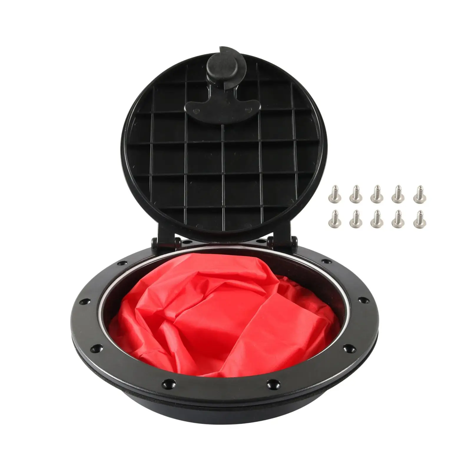 

8 inch Boat Hatch Cover Round Non Slip Inspection Hatch Durable Deck Plate with Screws Boat Cabin Vents for Kayak Yacht Marine