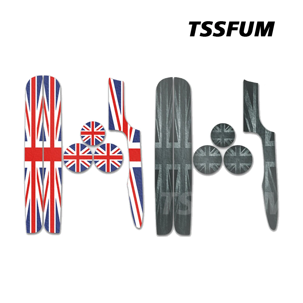 Union Jack Car Interior Anti-Slip Mat Gate Slot Cup Mat Door Groove Non-slip Pad for Mini Cooper S One JCW F56 Auto Accessories