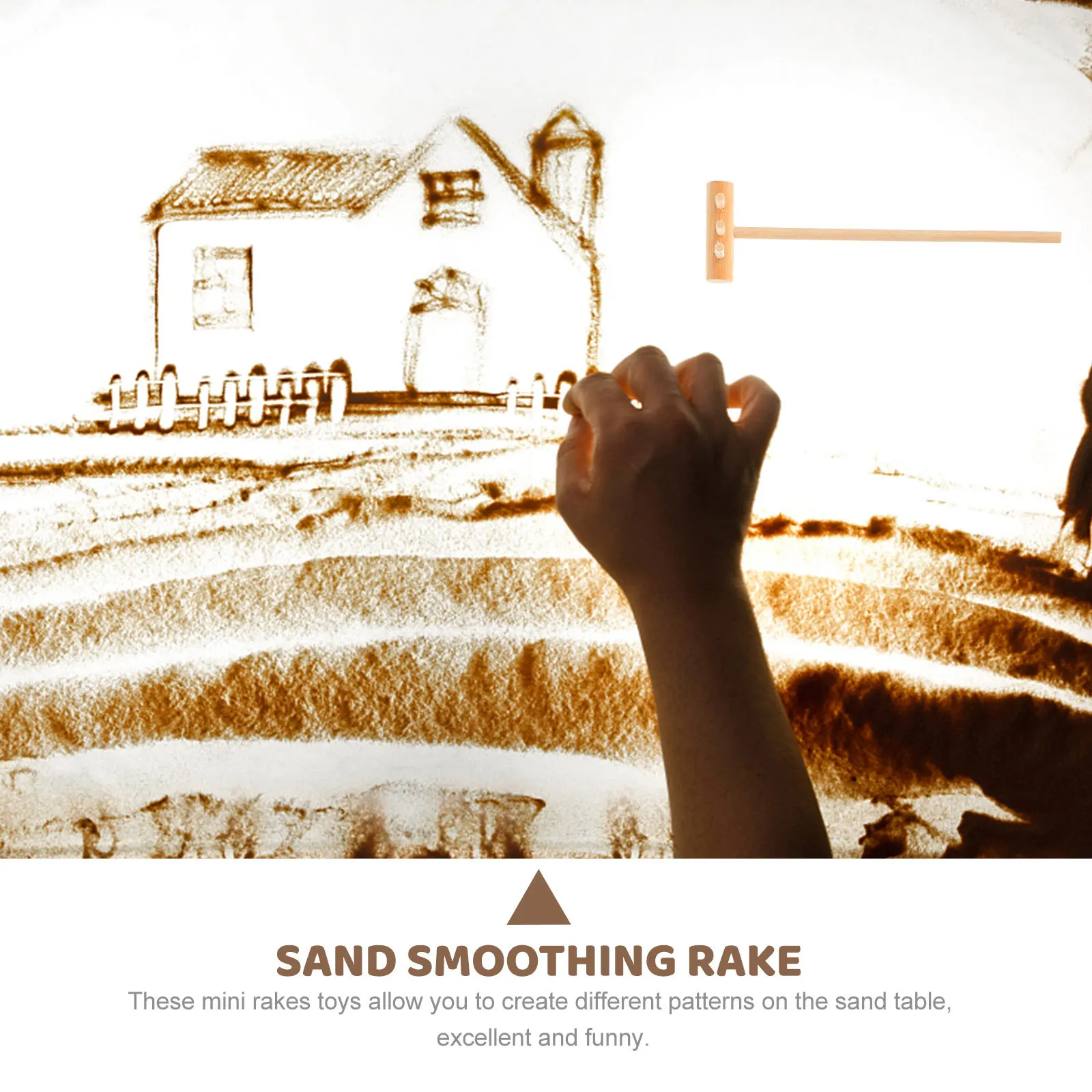 Mini rastrillos creativos para manualidades, diseño ligero y portátil, herramientas de rastrillo de arena, Micro decoración, herramientas de alisado, 3 uds.