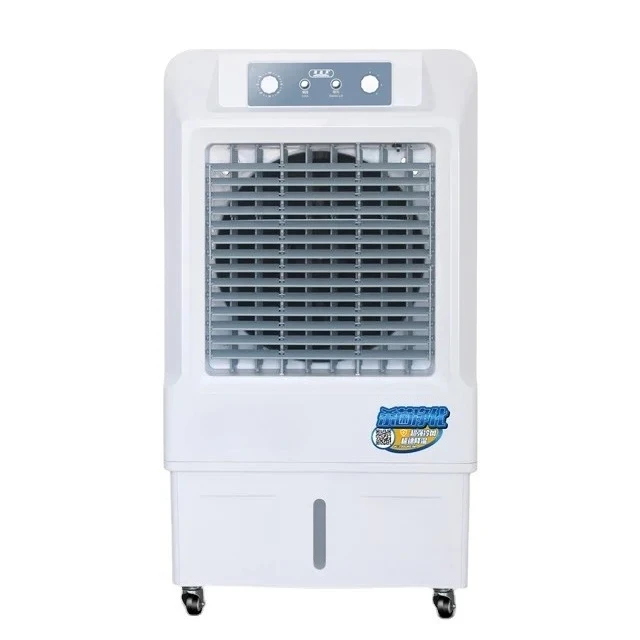 40L Large Water Tank 210W Portable Evaporative Air Cooler Fan Remote Control 3 Speeds Electric Plastic Stand-up Air Cooler