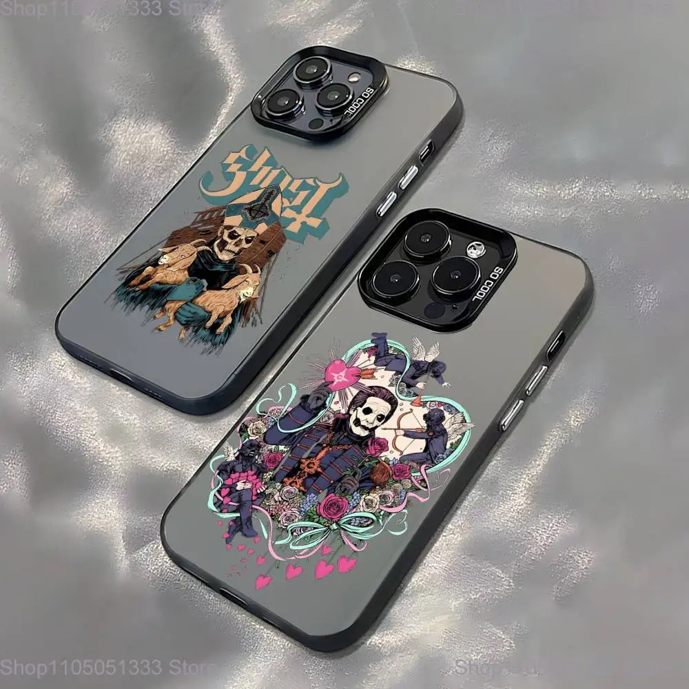 

Ghost Heavy Metal Band Phone Case For iPhone 16,15,14,13,12,11,Pro,XS,Max,Plus,Mini,SE Black Candy Matte Shockproof Cover