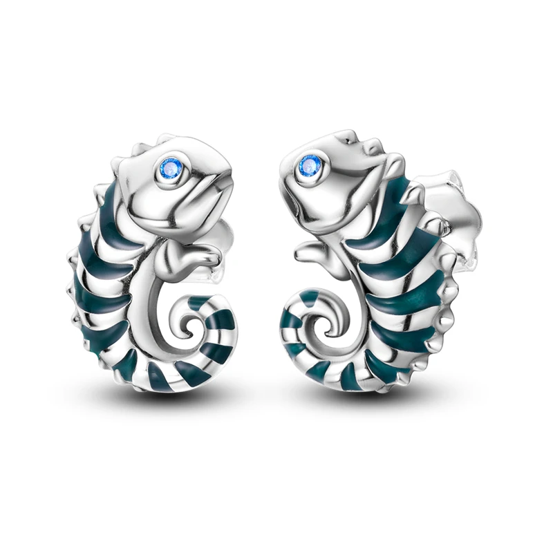 2025, nieuw S925 sterling zilver, geschikt voor schattige dieren- en plantenserie, meerkleurige oorbellen, geschikt voor meisjessieradenboetiek