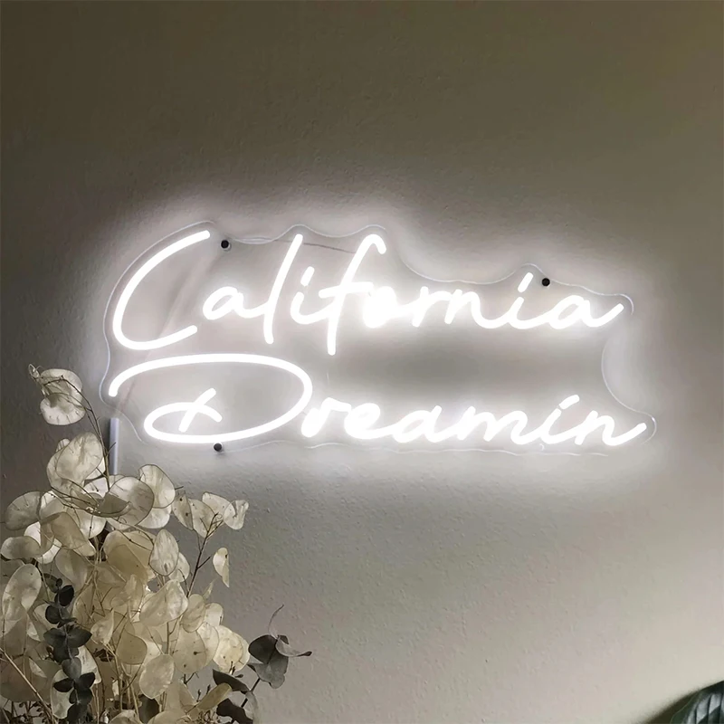 Imagem -02 - California Dream Neon Sign para Home Decor Parede Quarto Sala de Estar Apartamento Bar Restaurante Shopping Usb por