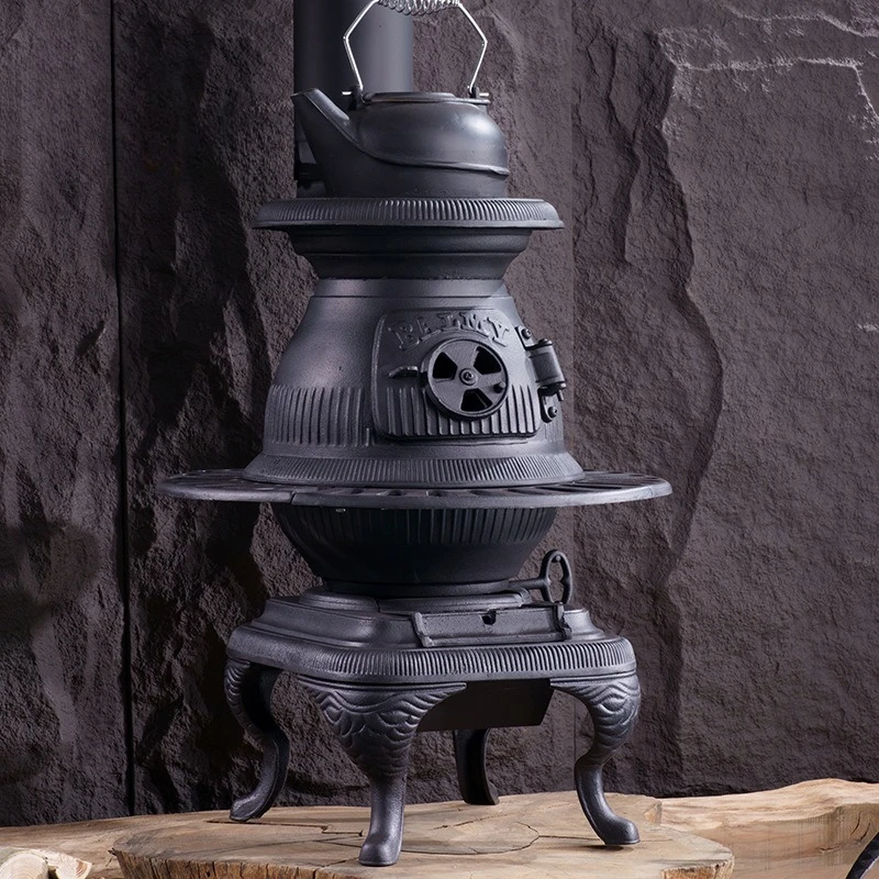 Thickened cast iron real fire wood burning home firewood villa heater