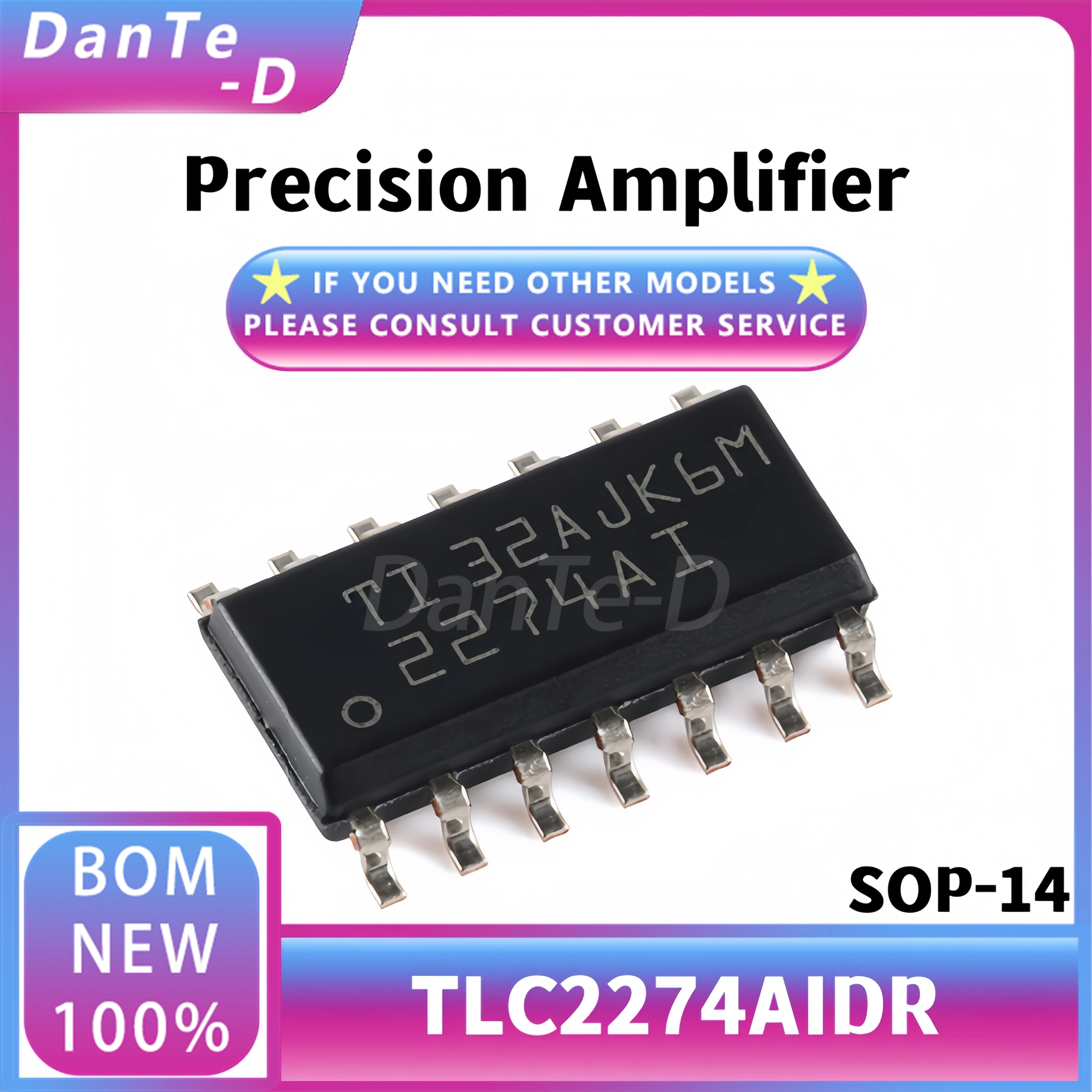 TLC2274AIDR package SOP-14 rail-to-rail four-channel operational amplifier IC brand new original authentic