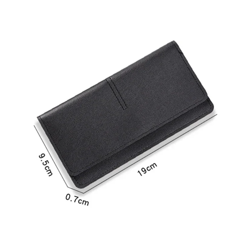 Portafogli sottili da donna lunghi in pelle PU Portamonete di grande capacità Hasp Clutch ID Porta carte multi-carta Porta soldi Clip