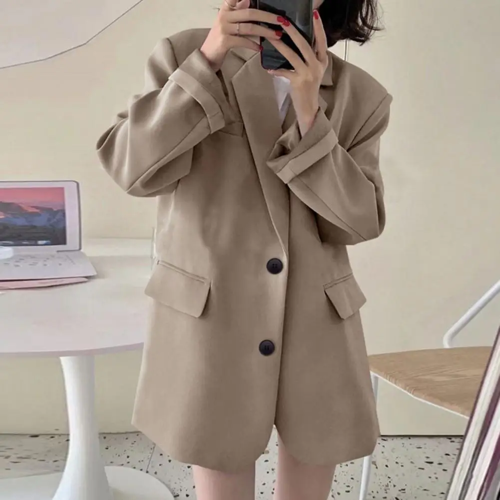 2024 Spring Korean Fashion Small Suit Top Suit Coat Women Loose Straight Tube Temperament Slim Loose Lapel Blazer Jacket Outwear