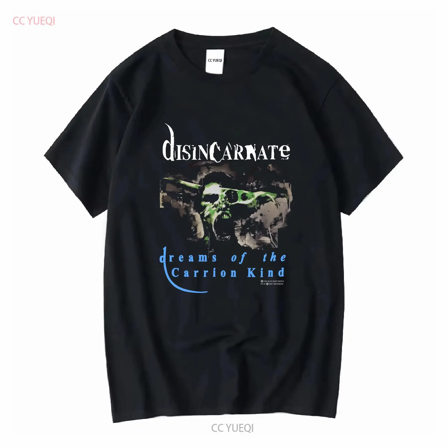 نادر خمر أحلام التفجير من نوع كاريون 1992 نعي الموت فرقة معدنية جولة تي شيرت خمر غسلها الرسم أنيق #1