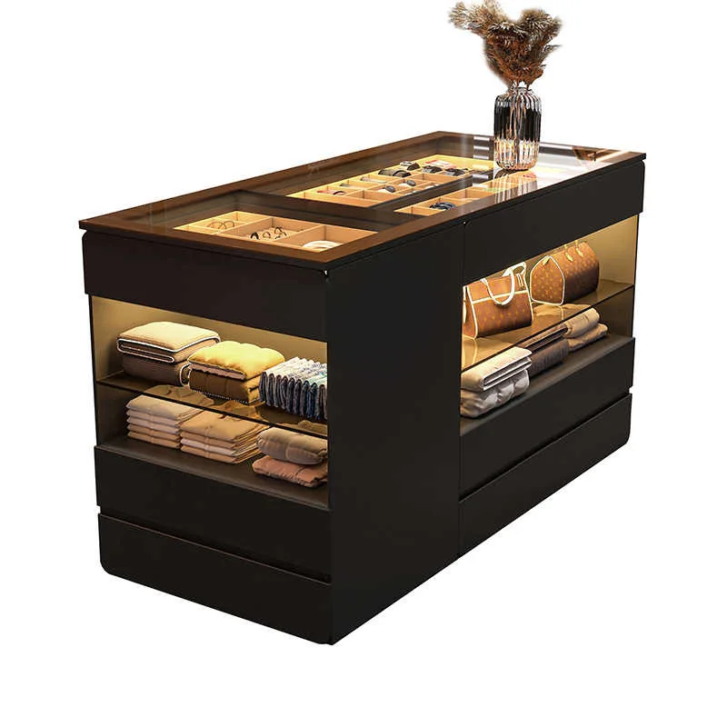 

Solid wood chest living room display cabinet Nakajidai household jewelry storage light luxury high-end