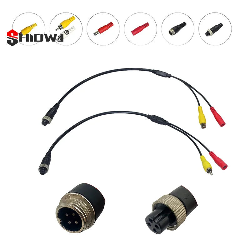 Reliable DC & RCA AV Power Converter Cable for DIY Auto Camera Monitor