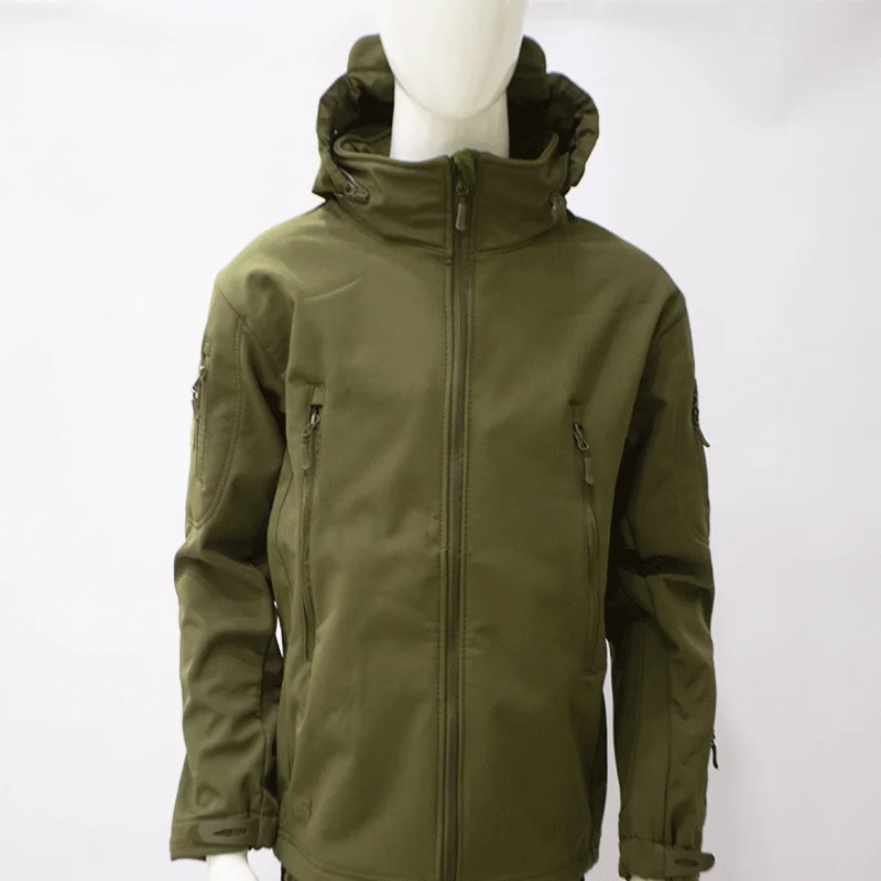 

Men Military Winter Fleece Sharkskin Tactical Outdoor Jackets Camping Hiking Trekking Hunting Fishing Climbing Cargo Hoodie Coat