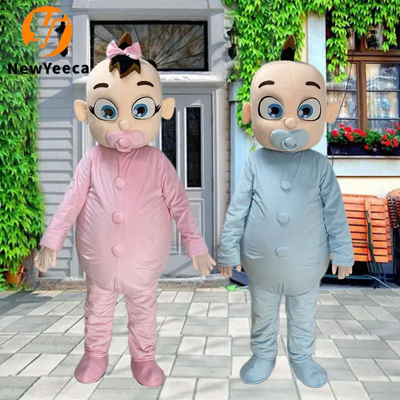 Blauwe Baby Jongen Jj Pop Cartoon Figuren Fancy Cosplay Kostuum Voor Halloween Crawler Party