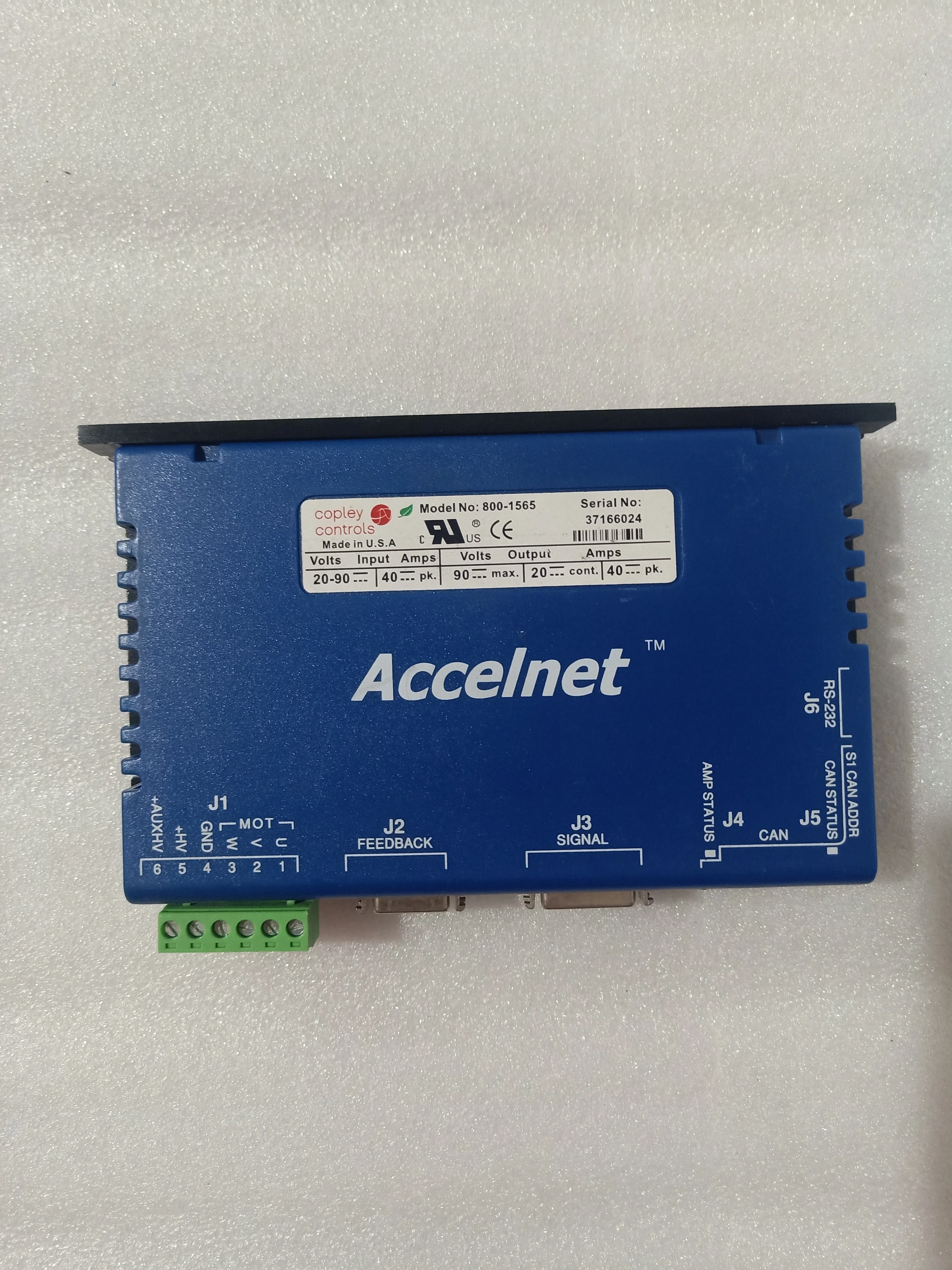 

Copley Controls Model 800-1565 Accelnet Servo Drive