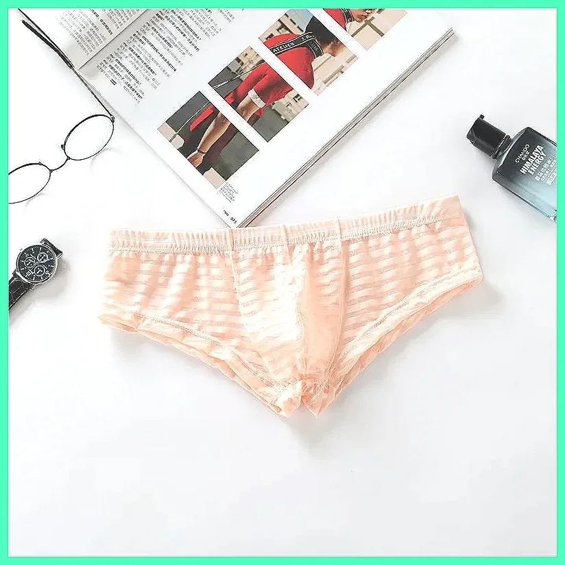 

Men's Ultra Thin Sheer Boxer Shorts with U-Pouch, Quick Dry Sexy Transparent Underwear