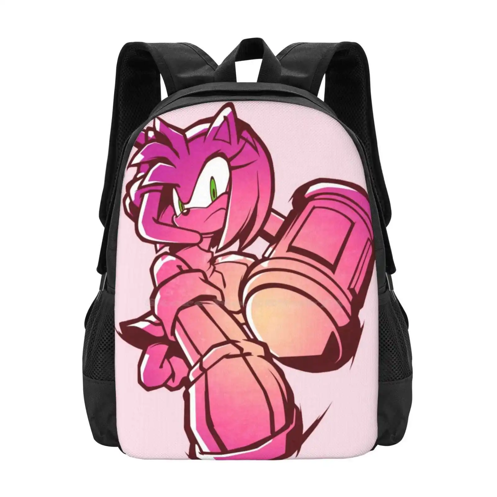 

Amy Hot Sale Schoolbag Backpack Fashion Bags Shadow The Hedgehog Tails Amy Knuckles Silver Heroes Metal Generations Adventure 2