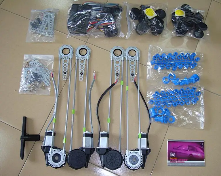 Universal 4-door Car Power Window Conversion Kit with Switch
