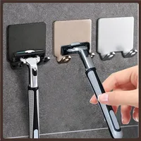 Bathroom Space Aluminum Razor Holder Storage Hook Wall Men Shaving Shaver Shelf Punch Free Razor Rack Accessories Organization