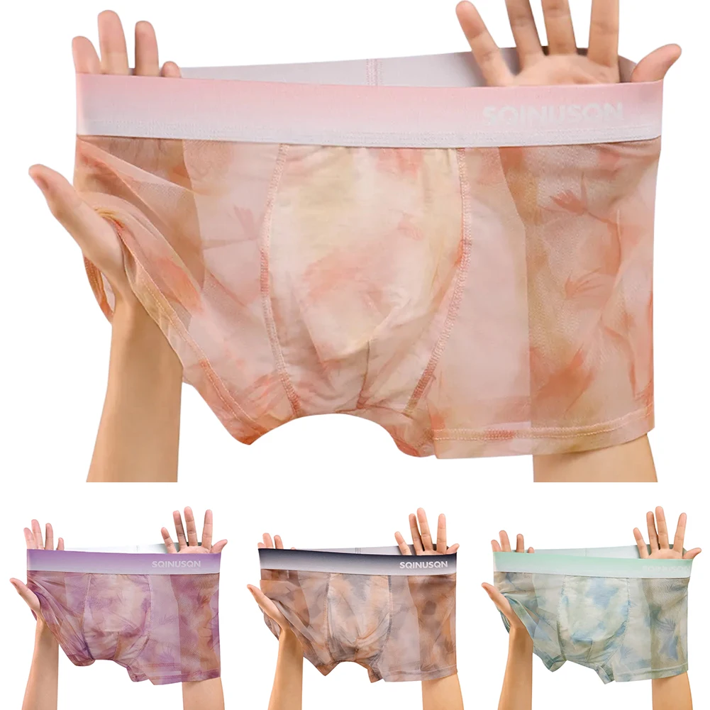 

Мужские трусы, дышащее нижнее белье, одежда для фитнеса, классический стиль, удобная посадка, модный узор для повседневной носки