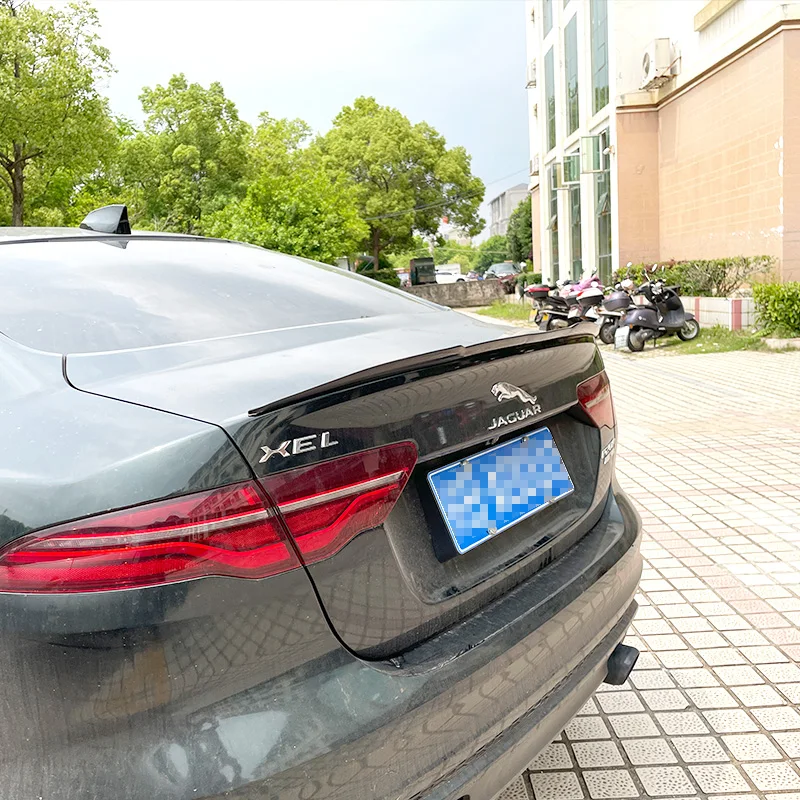For Jaguar XEL XE Spoiler M4 Style PU Soft Plastic 2018-2022 Car Rear Spoiler Wing Trunk Lip Boot Cover Car Styling Accessories