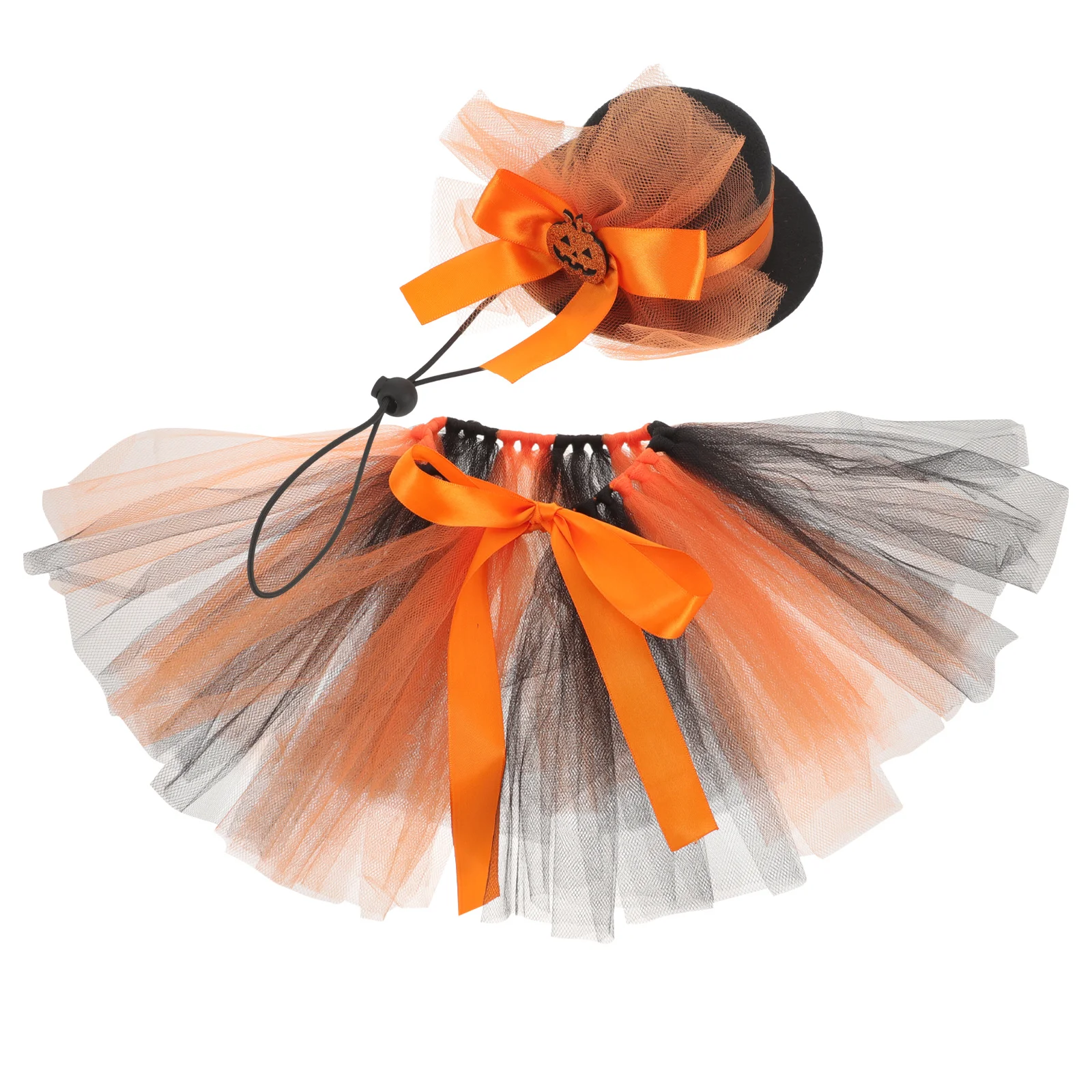 

BESPORTBLE Halloween Cat Dog Tutu Skirt Costume Hat Festive Party Pet Outfit for Small Animals