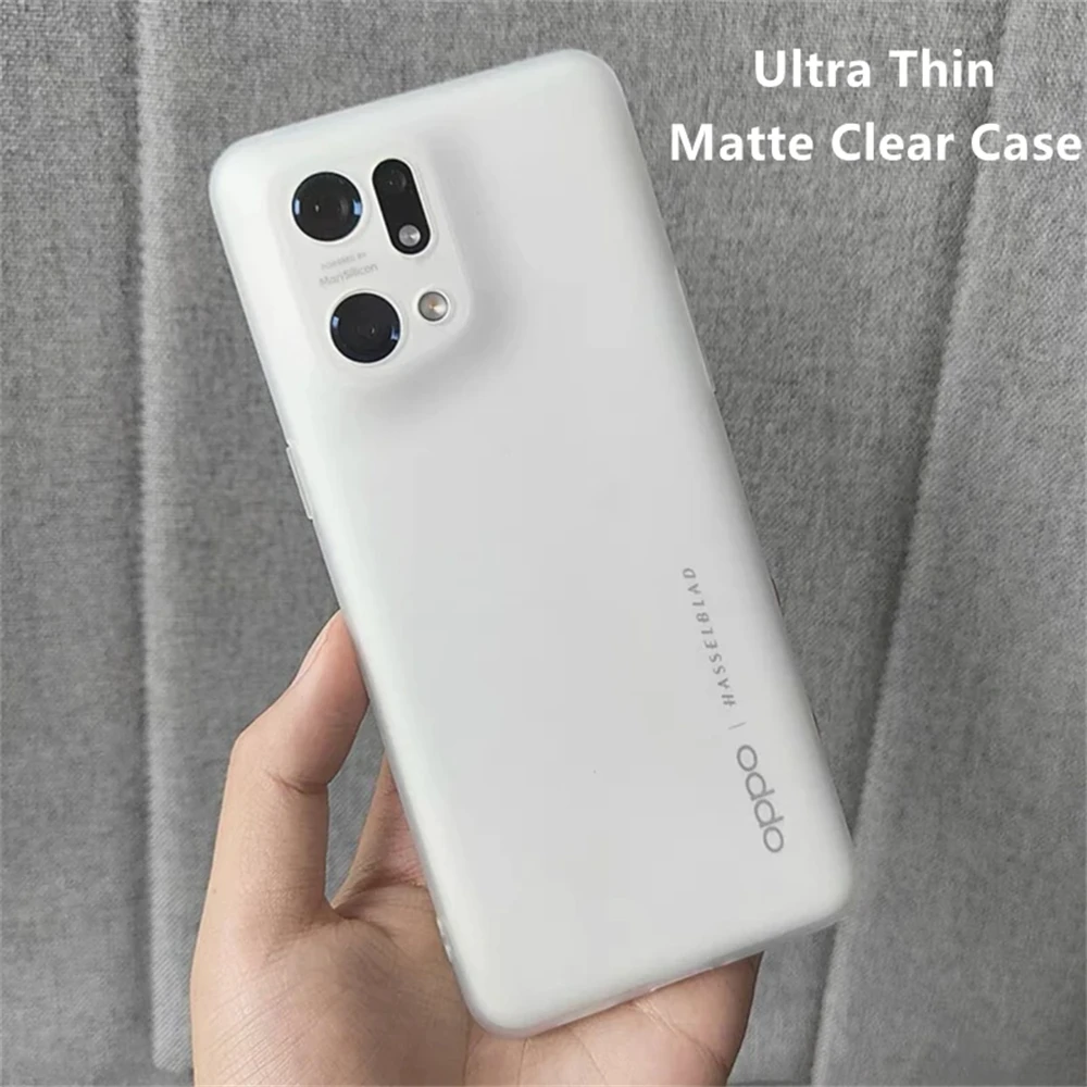 

Ultra Thin Matte Transparent Case For Oppo Find X5 Pro Find X5 Cover TPU Soft Silicone Simple Fashion Shell Bumper Capa