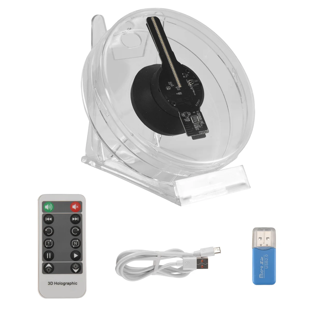 

НОВЫЙ 3D-вентилятор, голограммный проектор, настольный светодиодный знак, голографическая лампа, плеер, удаленный дисплей, поддержка изображений и видео