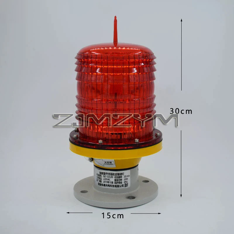 Lumière de Navigation solaire, lumière d'obstruction d'aviation, clignotant, mise en évidence intelligente, tour d'avertissement, Signal lumineux 12V 48V 220V