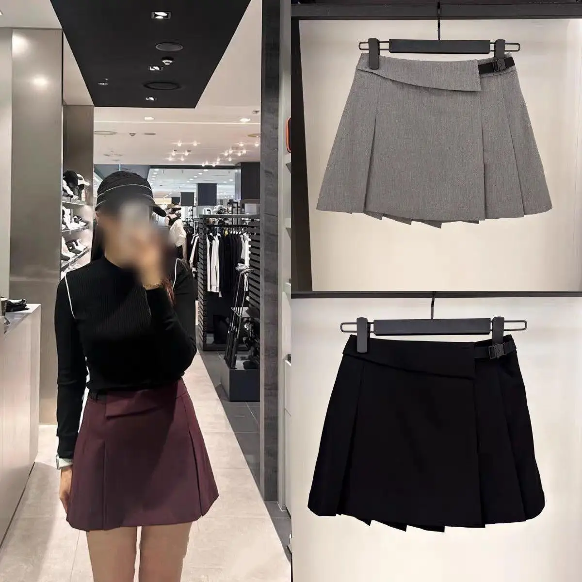 Clearance Sale - Ladies Fall Winter Golf Pleated Skirt High Waist A Shape Slim Fit Versatile Casual Golf Skort