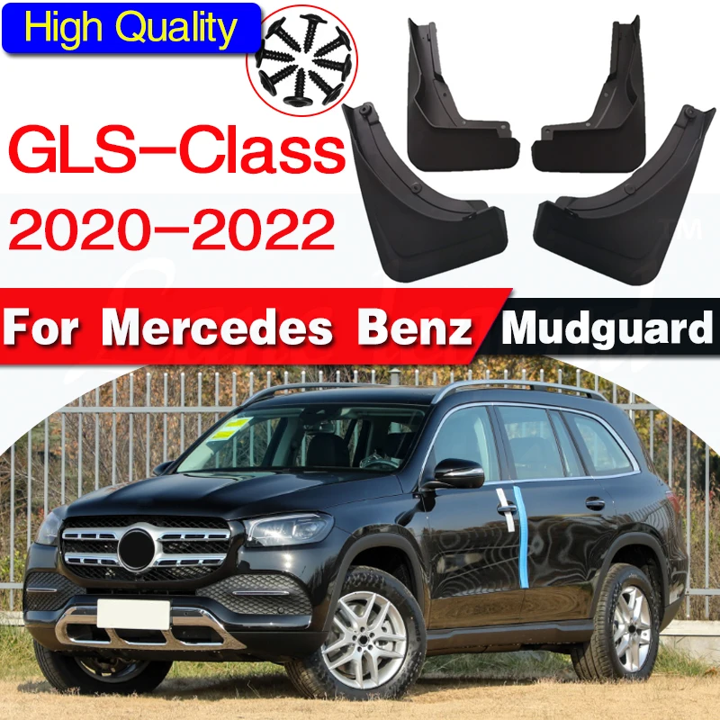 4pcs/set Front Rear Mudguards Mud Flaps For Mercedes Benz GLS 450 GLS450 X167 2020-22 Splash Guards mud flap fender Accessories