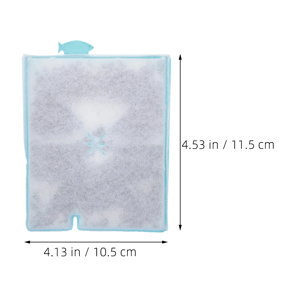 

6pcs Fish Tank Filter Cotton Pad 11 5x10 5cm Mini Aquarium Supplies Replacement Portable Water Filtration Long