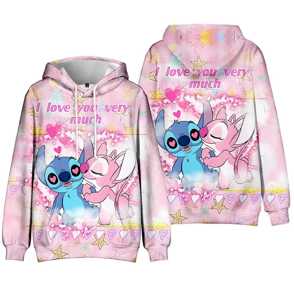 Stitch Boys Girls Hoodies Disney Pullover 3D Printed Children Hoodies Oversized Men Hoodies Fashion Casual Men Clothing