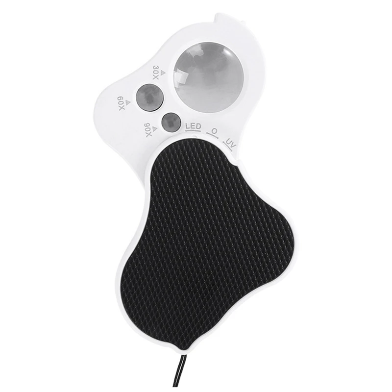 Lupa de joias iluminada lupa de joias com luzes LED UV para joalheiros 1 conjunto