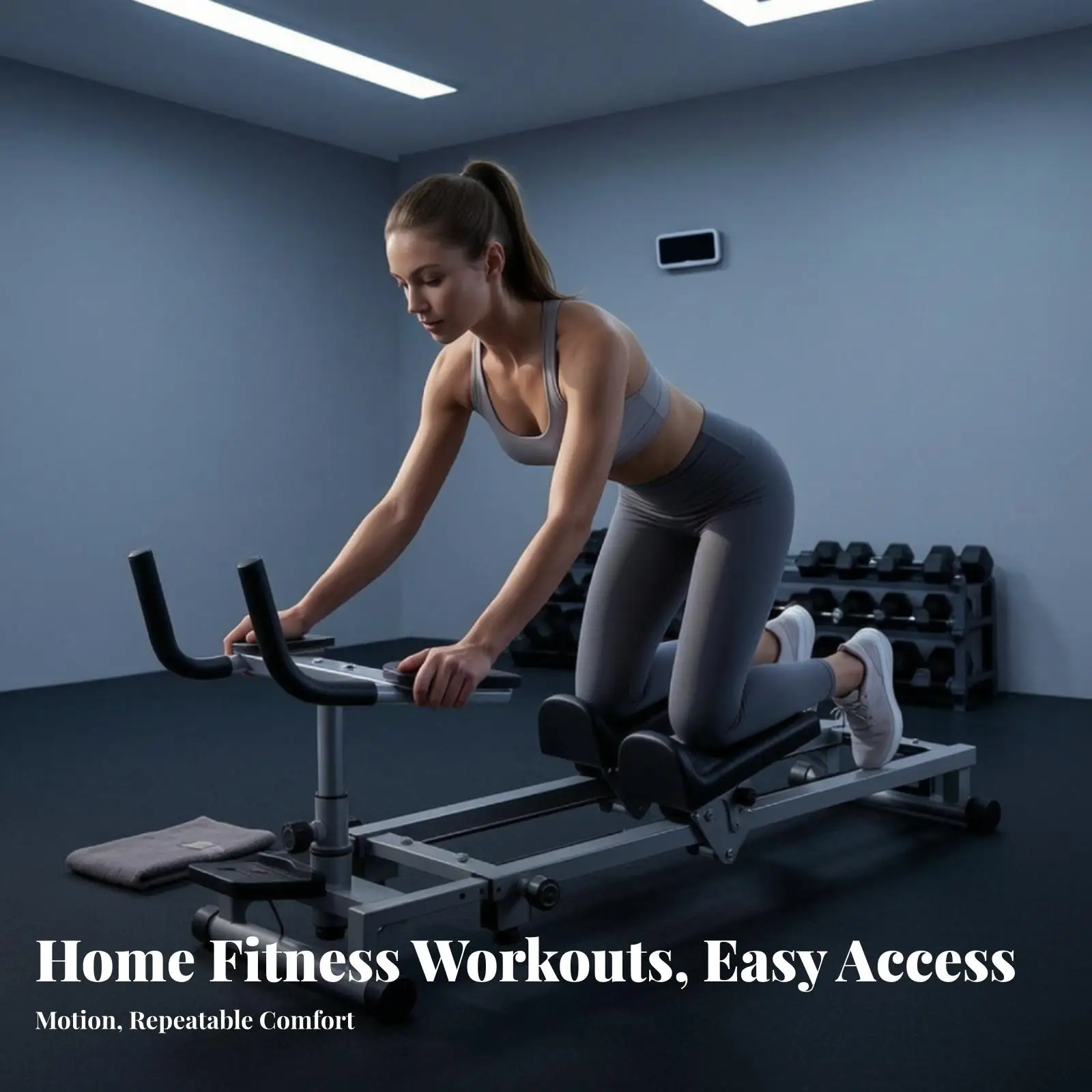 Home Use Crawler Climber Trainer Machine Adjustable Heights and Angles Digital Display Monitor Padded Knee and Foot Supports
