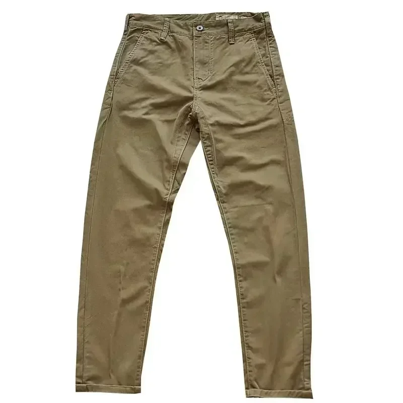 2025 Outdoor American Retro Washed Street Style Workwear Pants for Men, Heavy-duty Work Solid Color Breathable Slim Fit Pants