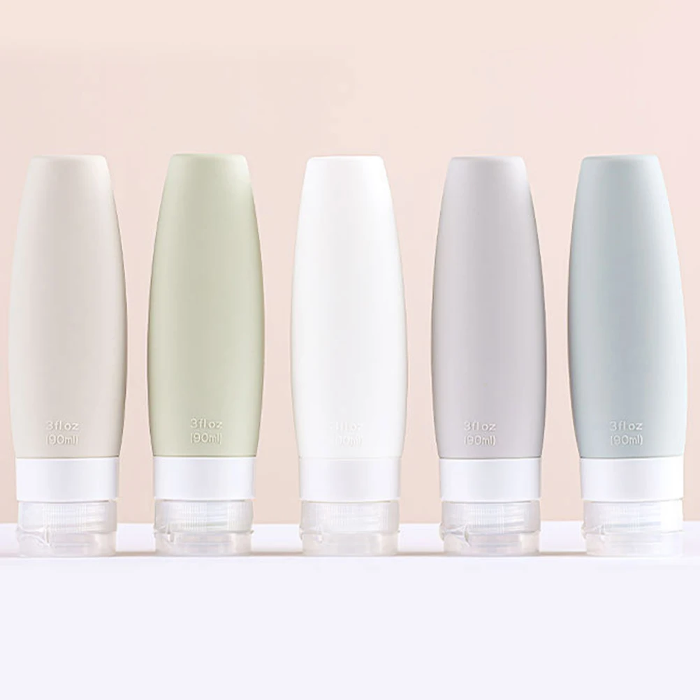 

4pcs Silicone Refillable Subpackaging Bottles Empty Storage Lotion Durable Eco-Friendly Reusable Portable for Liquid